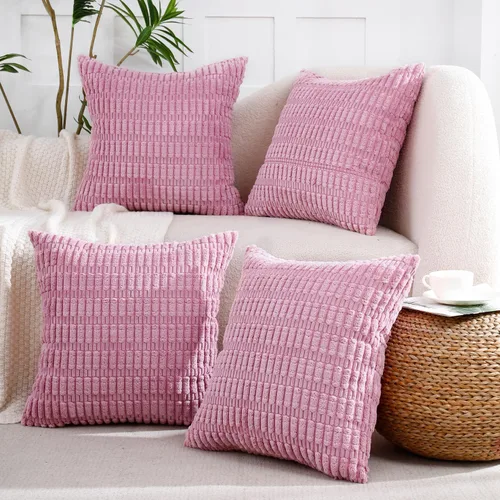 Vista 6 de All Smiles - Juego de 4 fundas de almohada decorativas negras de 16 x 16 pulgadas para decoración rústica de estilo casa de campo, funda de cojín