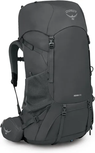 Vista 15 de Osprey Renn 50L - Mochila de senderismo para mujer, Azul Cascada/Naranja Melón