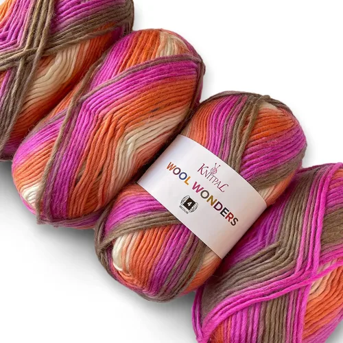 Vista 15 de Wool Wonders - Ovillo de lana para tejer, paquete de 4 (640 yardas/14.11 oz), patrones libres, hilo de lana para tejer, Aran/pesado #4