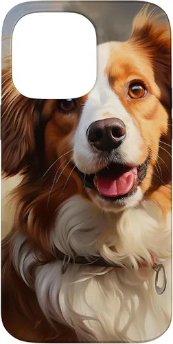 Vista 21 de iPhone 16 Kooikerhondje Portrait Colour Artwork Case