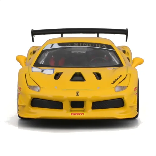 Vista 4 de Bburago B18-36306 43 Ferrari Racing 488 Challenge, Amarillo #1
