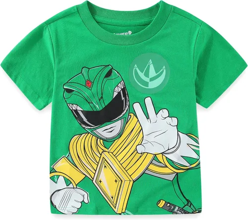 Vista 8 de Power Rangers Paquete de 4 camisetas de manga corta para niños pequeños