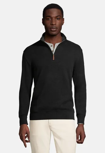 Vista 2 de Lands' End Bedford - Suéter acanalado con 14 de cremallera para hombre.