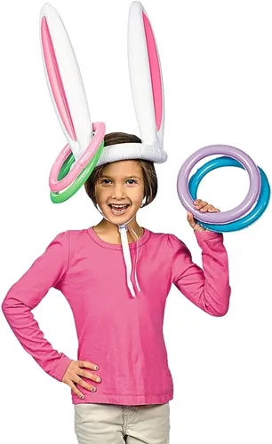 Vista 2 de Juego inflable de orejas de conejo para Pascua (5 piezas/juego)