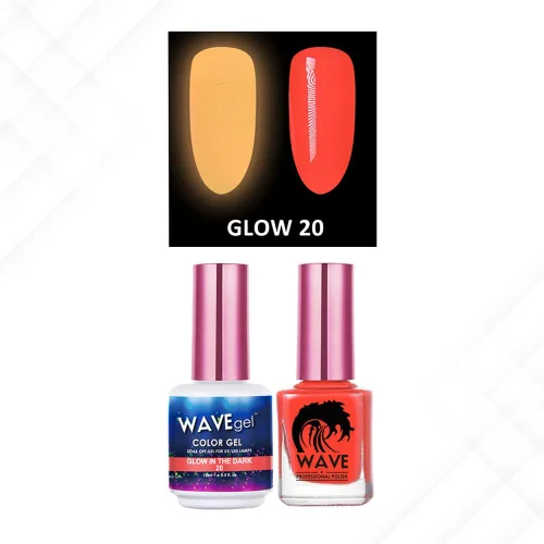 Vista 24 de Wavegel WAVEGEL - Juego de gel y esmalte de uñas a juego - Brilla en la oscuridad - # 01