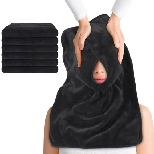Vista 21 de SINLAND Toallas de Microfibra para Esteticistas para Faciales Eliminación de Mascarillas Envoltorio Facial Paño Facial Suave con Diseño Dividido