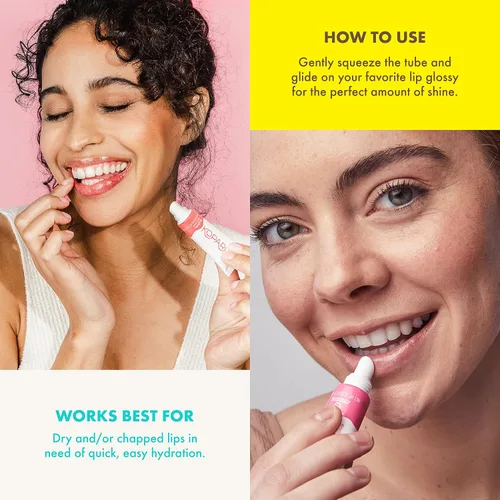 Vista 6 de Kopari Coconut Lip Glossy Birthday Suit - Aceite de coco hidratante y humectante, vitamina E y manteca de karité, brillo labial con aceite de coco
