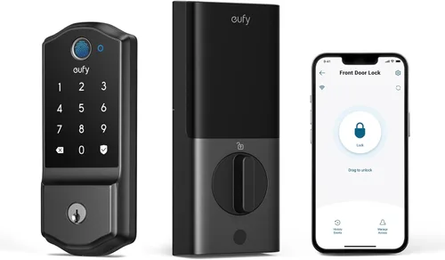 Vista 8 de eufy Security Smart Lock C220, cerradura de puerta de entrada sin llave de Negro