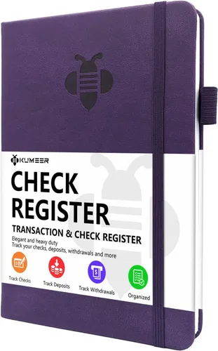 Vista 10 de Registro de Cheques – Registros de Cheques Elegantes para Chequera Personal con Registros de Cheques y Transacciones, Registro de Chequera de Tapa