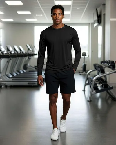 Vista 4 de Real Essentials Paquete de 4 unidades camiseta de manga larga para hombre Dry Fit, disipa la humedad, protección solar FPU 50+ contra rayos