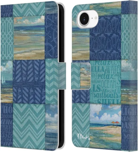 Vista 17 de Head Case Designs Officially Licensed Paul Brent Agate Mermaid Coastal Leather Wallet Case Compatible with Apple iPhone 16e / iPhone 17e