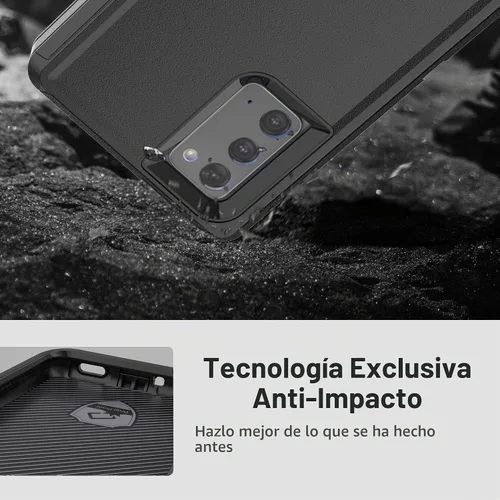 Vista 3 de Funda para Samsung Galaxy Note 20, resistente protección contra caídas, cuerpo completo, a prueba de golpes y polvo [3 en 1], grado militar