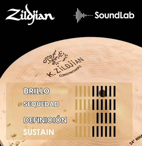Vista 5 de Zildjian K1070 14" K Constantinopla Hi-Hat Platillos - Par