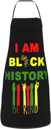 Vista 9 de I Am Black History Mes Delantal Ajustable Adulto Chef Cocina Babero Para Cocinar Hornear