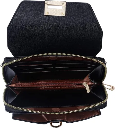 Vista 5 de EVVE Bolso bandolera pequeño para mujer, cartera para teléfono celular con múltiples ranuras para tarjetas