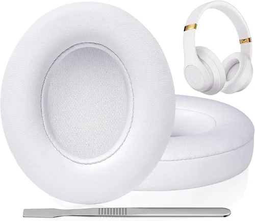 Vista 8 de F FEYCH Beats Studio - Almohadillas de repuesto para Beats Studio 3 y 2 (B0500/ B0501), 2 almohadillas de espuma viscoelástica con aislamiento