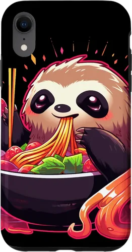 Vista 25 de Sloth Eating Ramen Japanese Noodles Soup Kawaii Case for iPhone 17