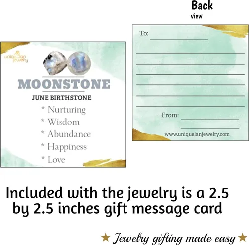 Vista 106 de Pendientes naturales de 0.236 in con chapado en oro blanco sobre plata de ley, bisel cabujón de piedras preciosas regalo de joyería para ella