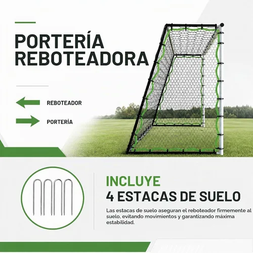Vista 7 de Garvee Portería de fútbol, red de rebote de fútbol de 7 x 5 pies