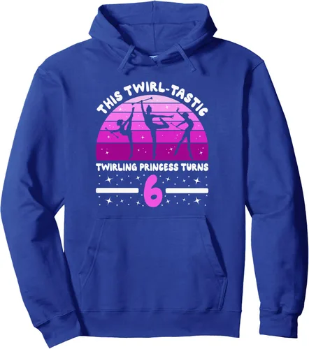Vista 4 de Girl 6 Years Baton Twirling Recitals Majorette Dance Pullover Hoodie