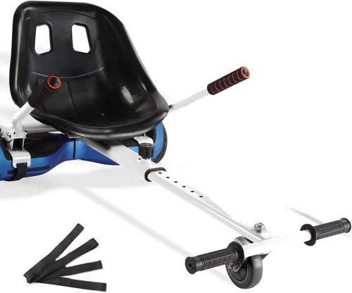 Vista 10 de Hishine Hoverboard Seat Attachment 265lbs Capacity, 26"-34.5" Adjustable Length Hover Board Go Kart Accessory w/Comfortable&Sturdy Seat,Go Cart