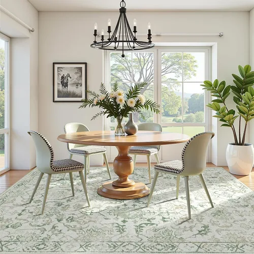 Vista 39 de Alfombra de área pequeña de 2 x 3 pulgadas, color beige, para entrada, baño, cocina, antideslizante, de pelo bajo, lavable, moderna alfombra bohemia
