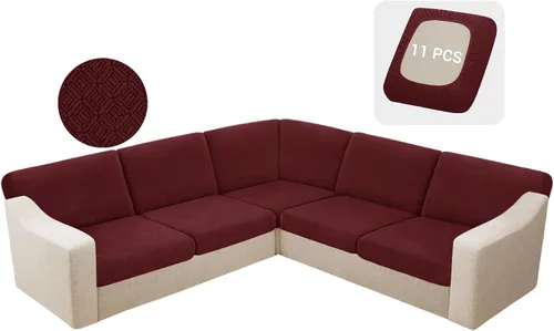 Vista 77 de HDCAXKJ - Fundas impermeables para cojín de sofá modular, fundas elásticas para cojín de sofá de esquina, fundas protectoras de muebles de jacquard