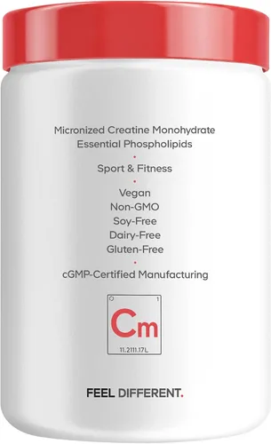 Vista 9 de Codeage Polvo de creatina liposomal, 5000 mg, monohidrato, sin sabor, 90