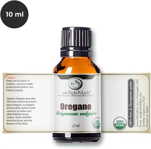 Vista 2 de Aceite esencial de orégano orgánico – 100% puro destilado al vapor Origanum vulgare de España Aceite de aromaterapia natural para difusor, piel