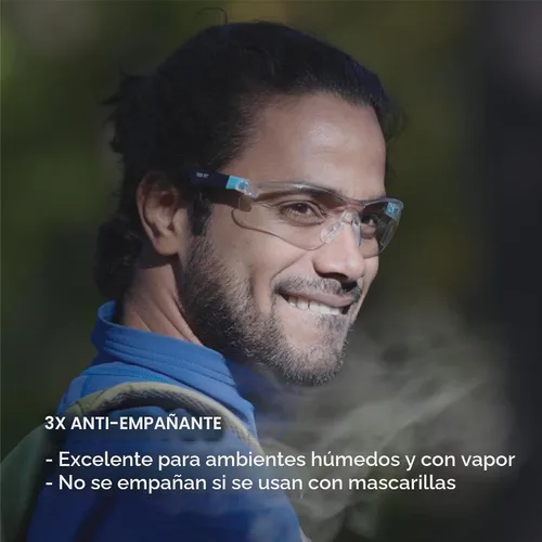 Vista 3 de DEX FIT Safety Glasses SG210 Series - Anti-Fog & Scratch Resistant Z87.1 Certified, Adjustable Temples Azul