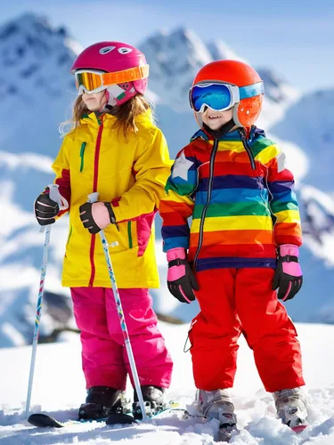 Vista 4 de SATINIOR 2 pares de guantes de nieve impermeables para niños, guantes de esquí para niños y niñas, guantes de snowboard cálidos y gruesos para clima