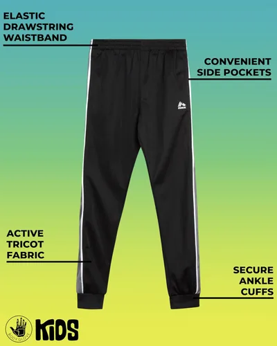 Vista 2 de Body Glove Pantalones deportivos para niños, paquete de 4 unidades, ropa deportiva de tricot para niños, pantalones deportivos con bolsillos