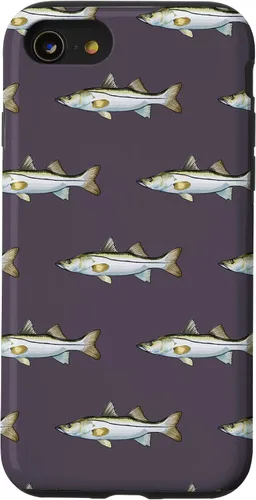 Vista 18 de Grey Snook Pattern Saltwater Fish Case for iPhone 17