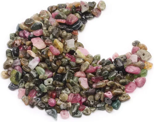 Vista 36 de 500 cuentas de piedra natural con virutas naturales, citrino de 0.317 a 0.315 pulgadas, piedras preciosas irregulares de cristal curativo, cuentas