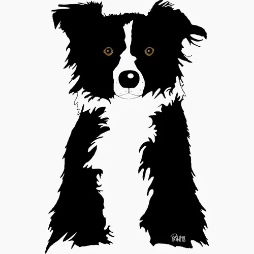 Vista 3 de CafePress Border Collie Tarjetas de felicitación plegadas (paquete de 10) mate