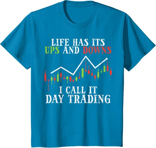 Vista 83 de Life Ups And Downs Day Trading Crypto Stock Market Trader T-Shirt, Negro