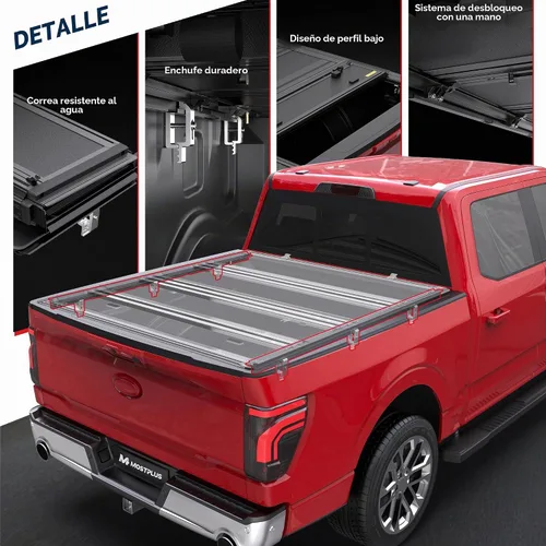 Vista 3 de MOSTPLUS Cubierta rígida de perfil bajo de 5.5 pies compatible con Ford F-150 2WD/4WD 2004-2014 (67 pulgadas)
