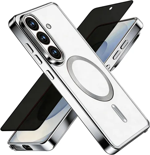 Vista 31 de Misscase Funda MagSafe compatible con iPhone 12 Pro Max con protector de lente de cámara, protección completa, funda magnética transparente