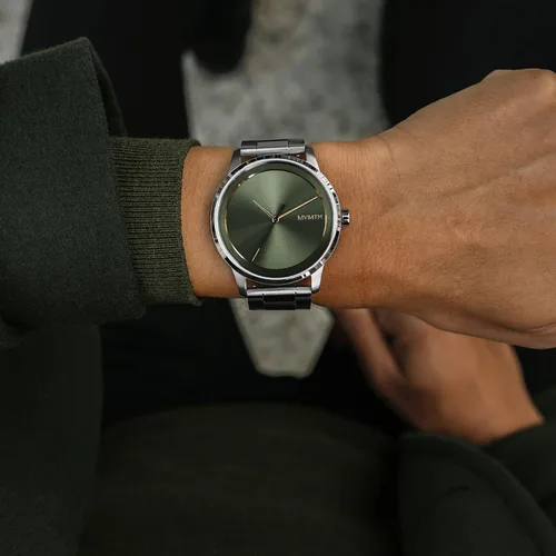 Vista 4 de MVMT Reloj de perfil para hombres y mujeres Reloj minimalista analógico de acero inoxidable