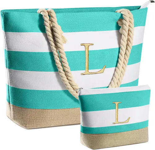 Vista 68 de YOOLIFE Bolsas de playa para mujer, bolsa de lona de viaje, bolsa impermeable para piscina, artículos esenciales de viaje, regalos para mujeres