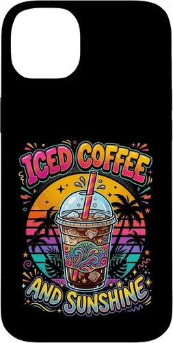 Vista 15 de Iced Coffee Sunshine Palm Trees Retro Summer Drink Case for iPhone 17