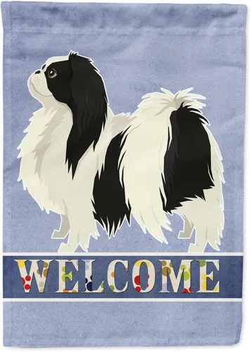 Vista 102 de Caroline's Treasures CK3704GF Bandera de jardín de bienvenida de Akita Shepherd Black and Tan - Bandera decorativa para patio exterior, patio