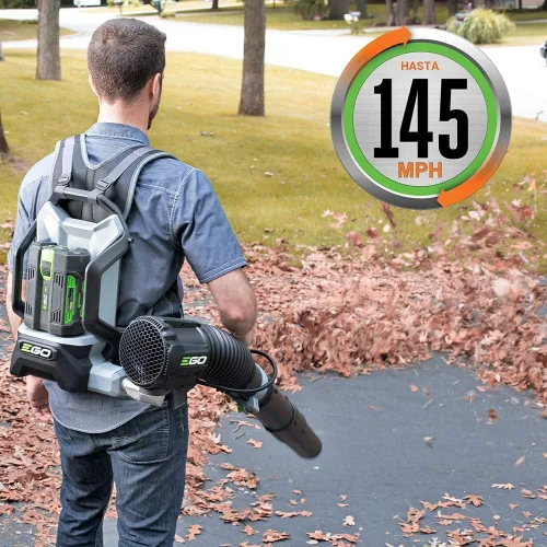 Vista 3 de EGO POWER+ Soplador de hojas para mochila, eléctrico inalámbrico de 600 CFM, incluye batería de 56V 7.5Ah y cargador - LB6003