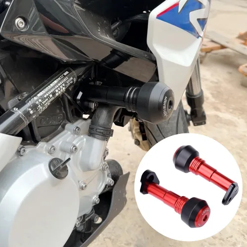 Vista 11 de Marco de protección contra caídas para motocicleta, protector de carenado, protector de almohadilla antichoque compatible con BMW G310R, G310GS Negro