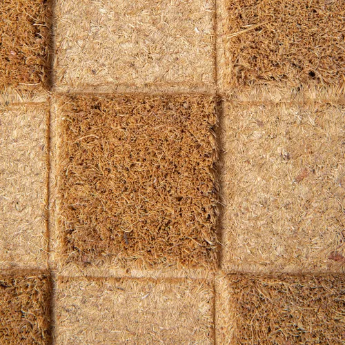 Vista 7 de Creative Co-Op Impresión de tablero de ajedrez grabado y parte trasera de PVC, felpudo natural, 32