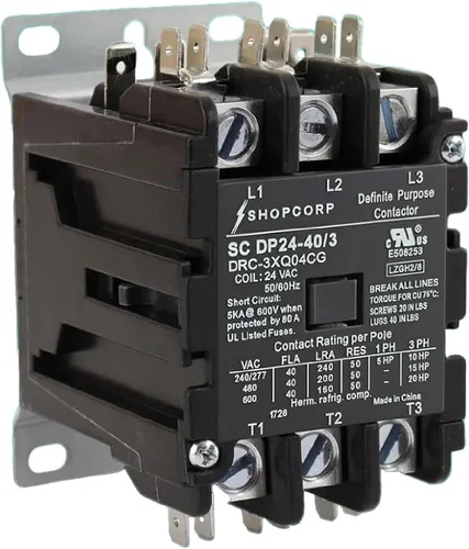 Vista 10 de Contactor magnético de propósito definido para carga de motor, HVAC, refrigeración y bomba de calor