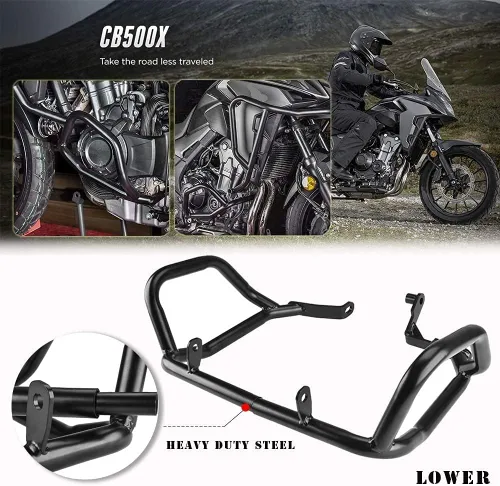 Vista 3 de Accesorios para motocicleta CB500X 19-23, barras de acrobacias de acero para carretera, protector de motor, marco de carrocería, kit de protector