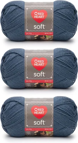 Vista 9 de Red Heart Lana suave, Azul Real - E728-9851