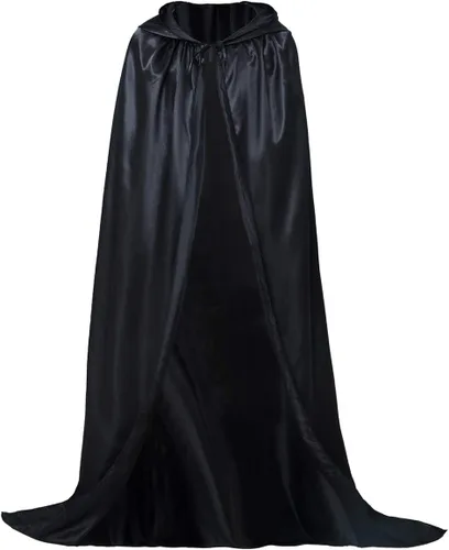Vista 4 de Capa unisex de longitud completa con capucha para Halloween, juego de rol, disfraz de capa de 59-71 pulgadas