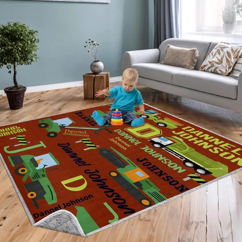 Vista 2 de Tapete de juego personalizado para bebé con nombre, tapete de juego personalizado para bebé, tapete de juego lavable para bebé, tapete de juego